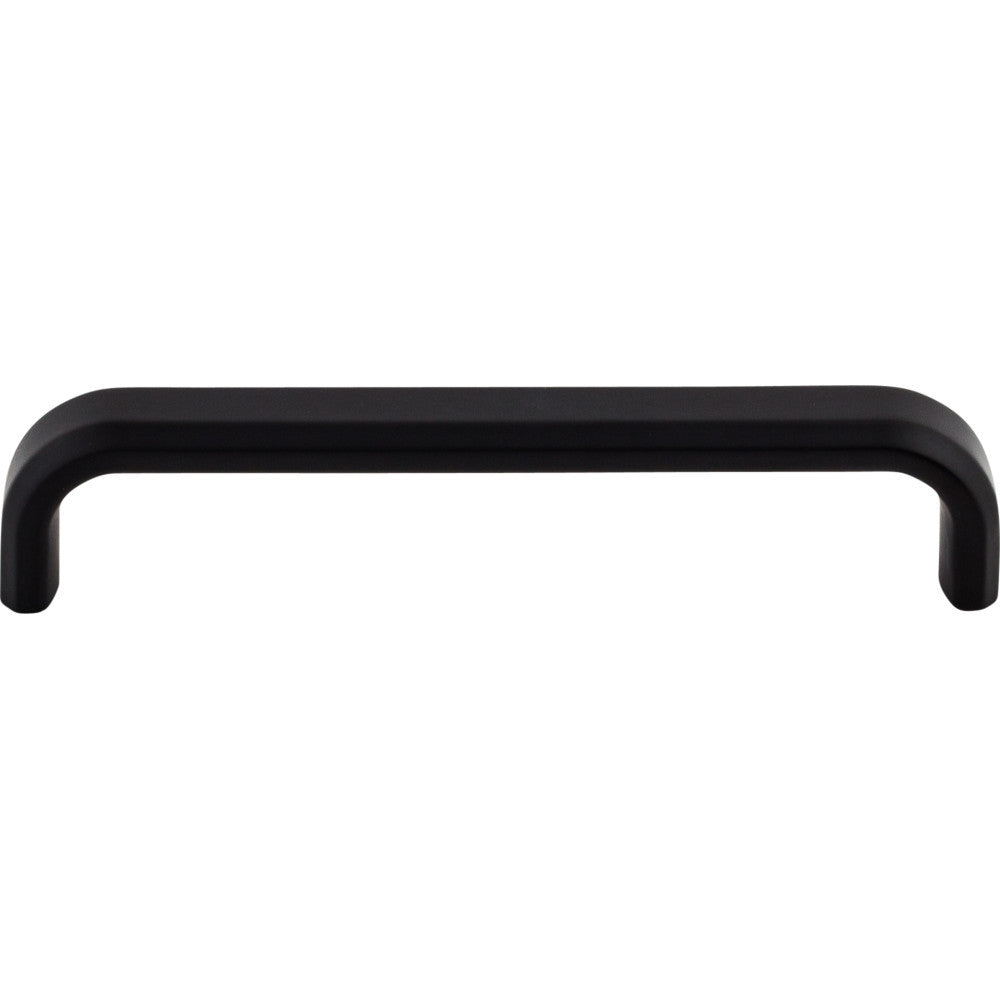 Top Knobs TK3012BLK: 5-1/16" cc Telfair D-Handle Cabinet Pull - Flat Black