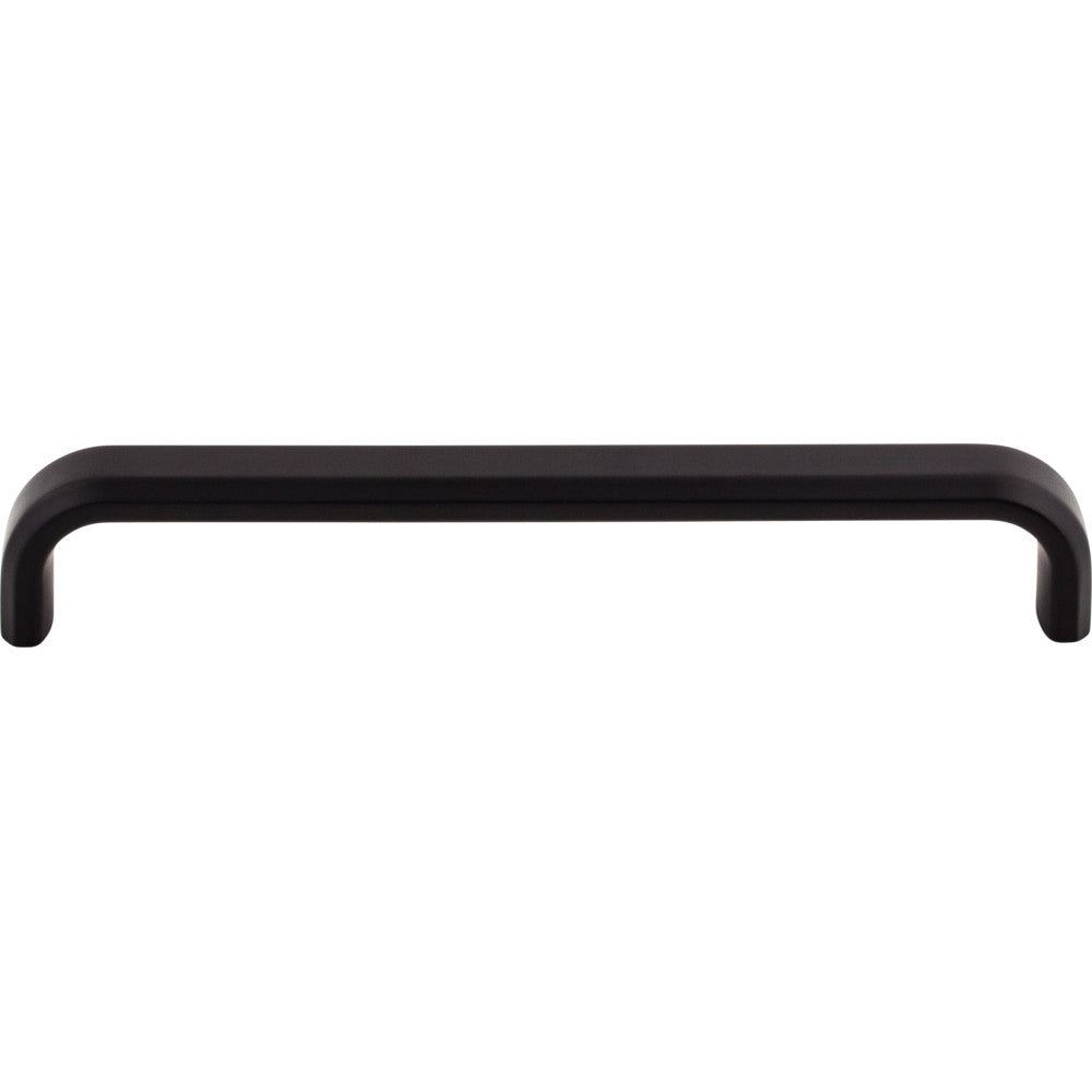 Top Knobs TK3013BLK: 6-5/16" cc Telfair D-Handle Cabinet Pull - Flat Black