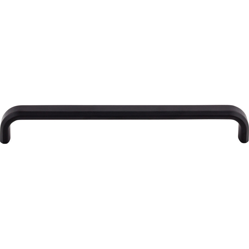 Top Knobs TK3014BLK: 7-9/16" cc Telfair D-Handle Cabinet Pull - Flat Black