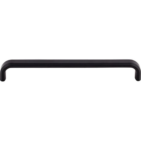 Top Knobs TK3014BLK: 7-9/16" cc Telfair D-Handle Cabinet Pull - Flat Black