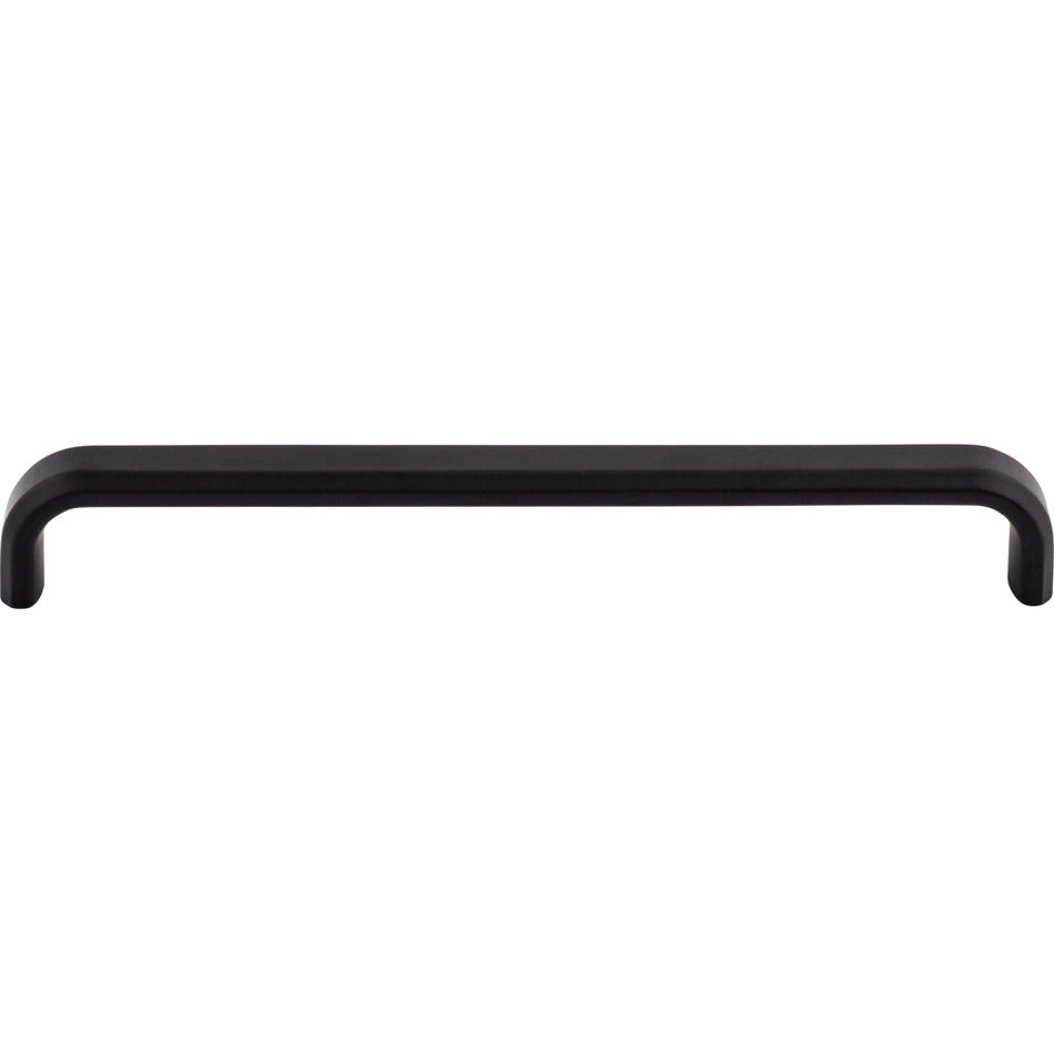 Top Knobs TK3014BLK: 7-9/16" cc Telfair D-Handle Cabinet Pull - Flat Black
