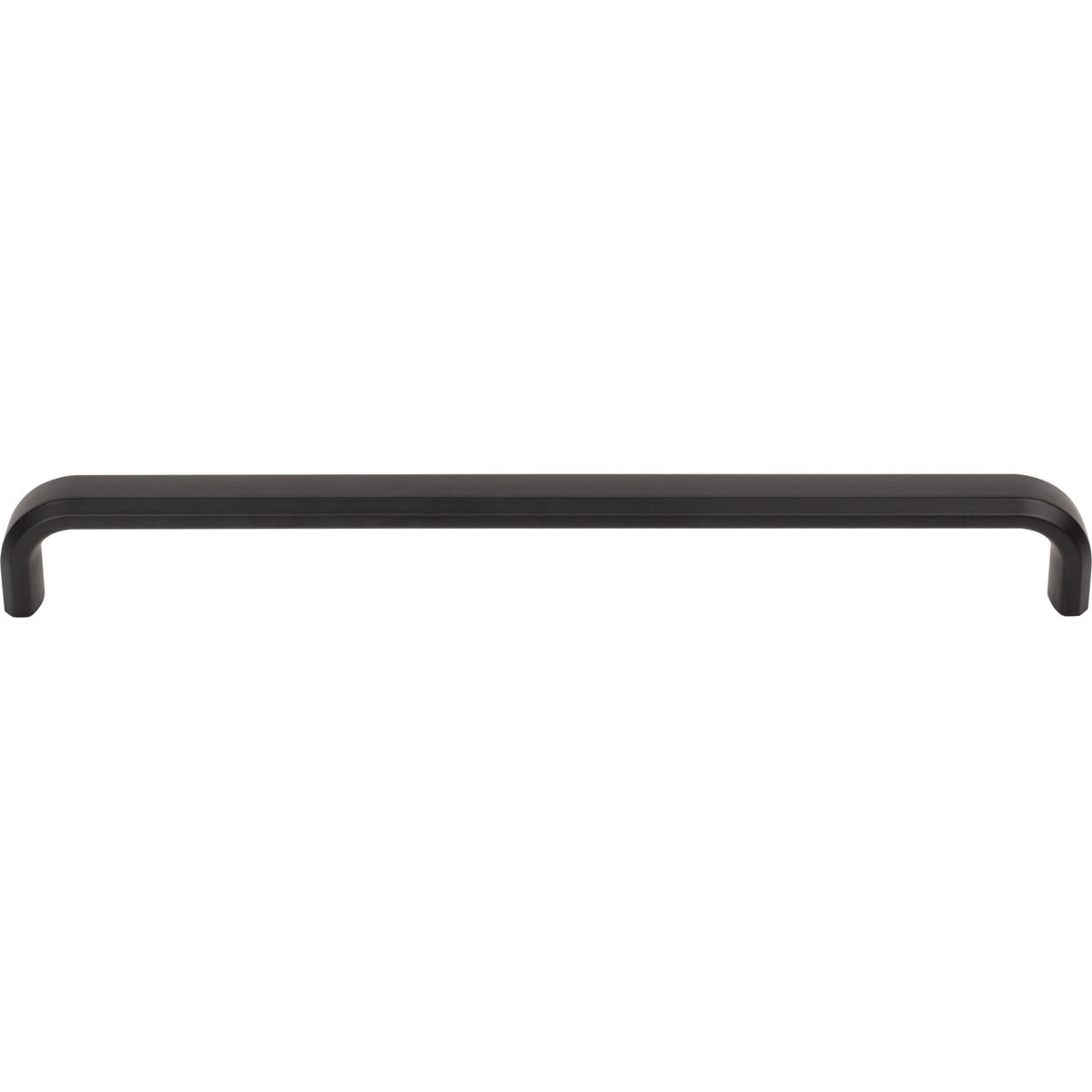 Top Knobs TK3015BLK: 8-13/16" cc Telfair D-Handle Cabinet Pull - Flat Black