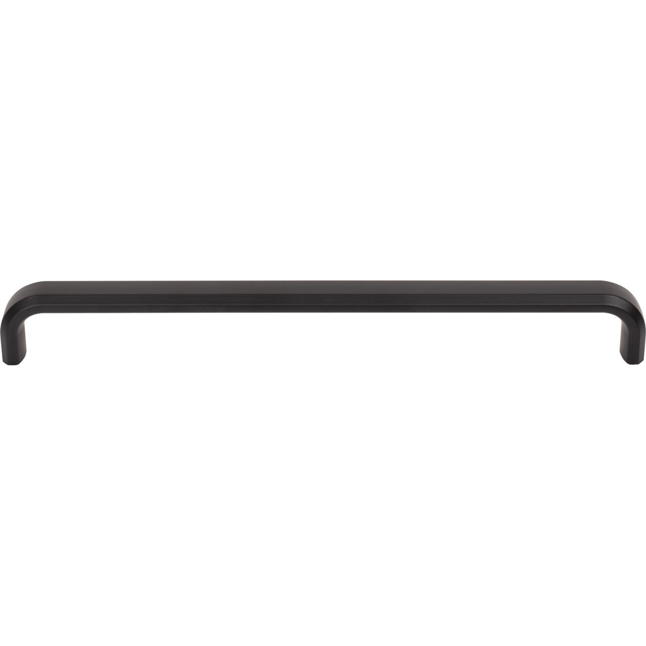 Top Knobs TK3015BLK: 8-13/16" cc Telfair D-Handle Cabinet Pull - Flat Black
