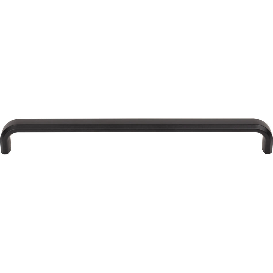 Top Knobs TK3015BLK: 8-13/16" cc Telfair D-Handle Cabinet Pull - Flat Black