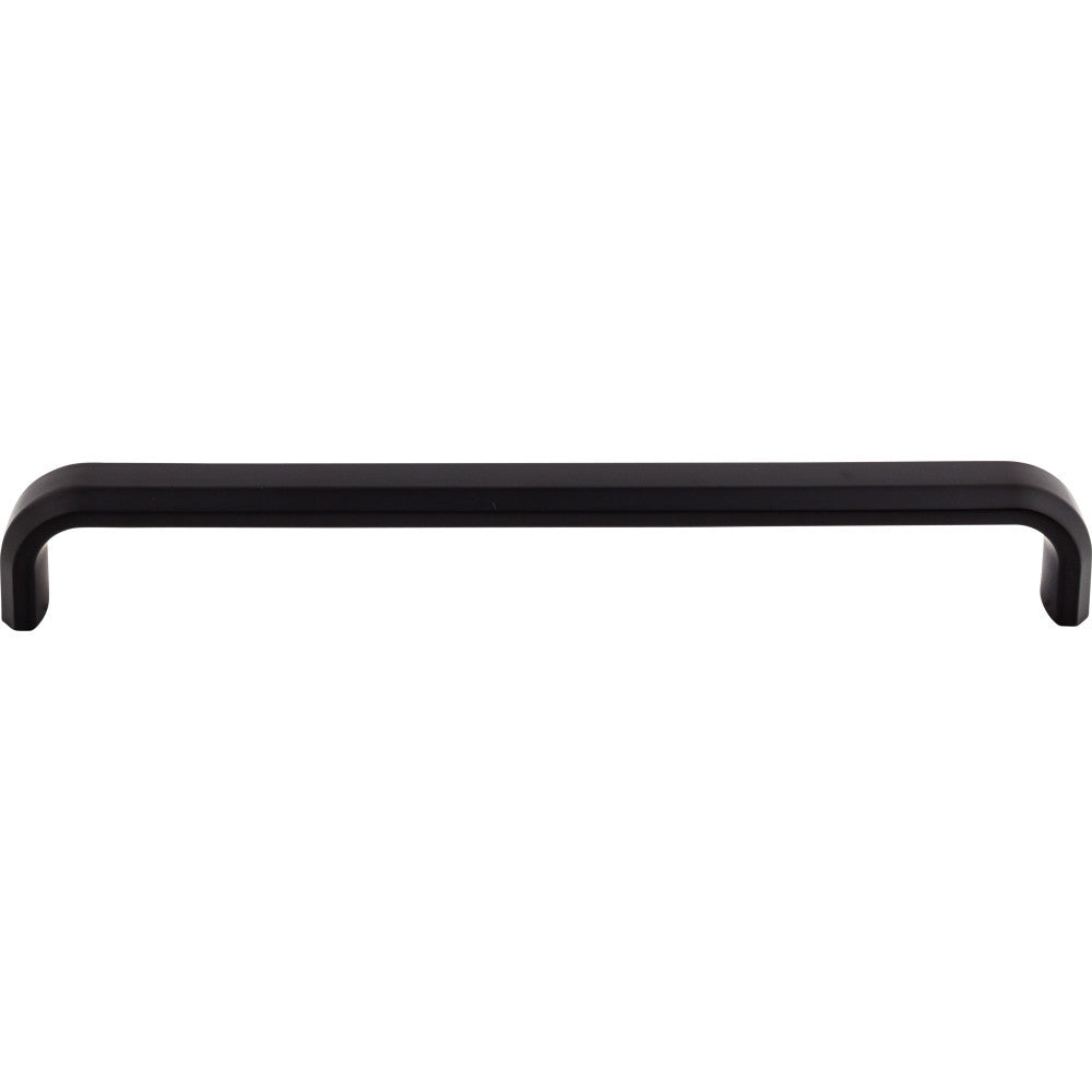 Top Knobs TK3018BLK: 18" cc Telfair D-Handle Cabinet Pull - Flat Black