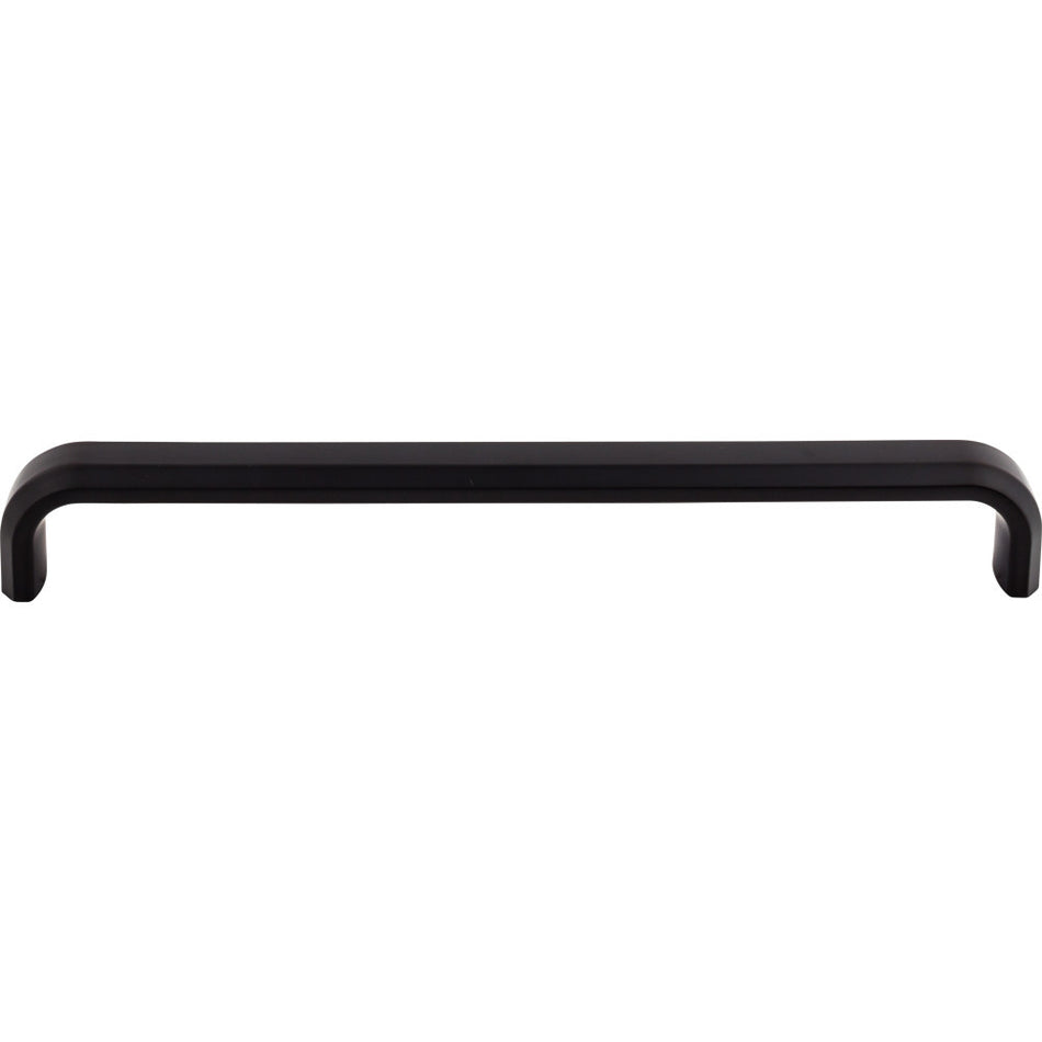 Top Knobs TK3018BLK: 18" cc Telfair D-Handle Cabinet Pull - Flat Black