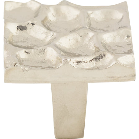 Top Knobs TK301PN: 1-3/8" Cobblestone Square Cabinet Knob - Polished Nickel