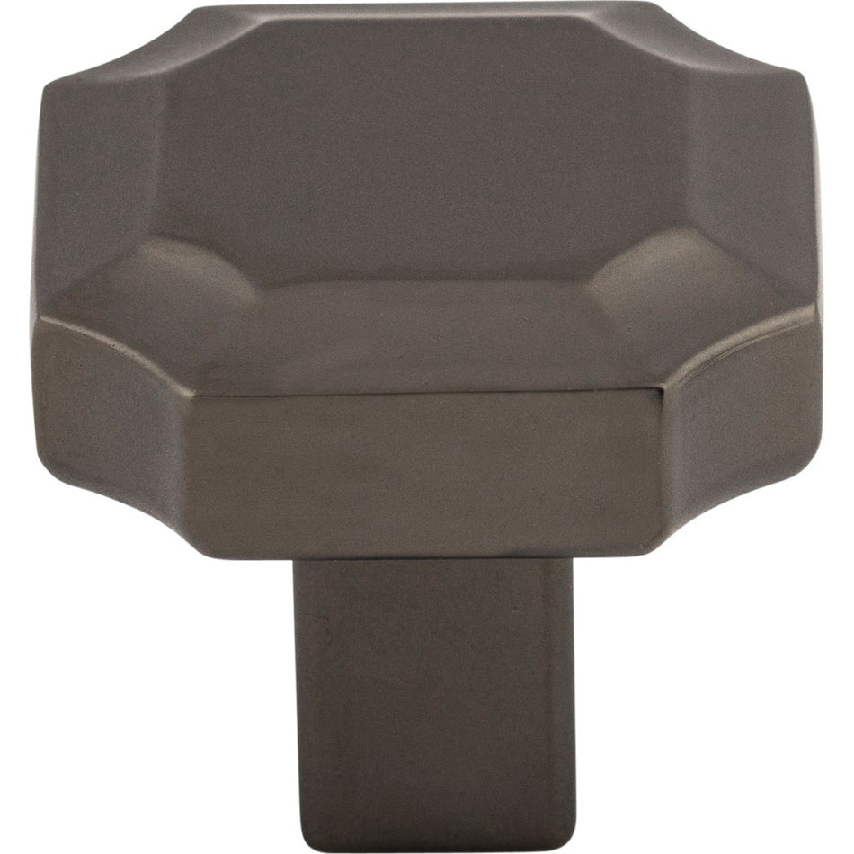 Top Knobs TK3020AG: 1-1/4" Davenport Square Cabinet Knob - Ash Gray