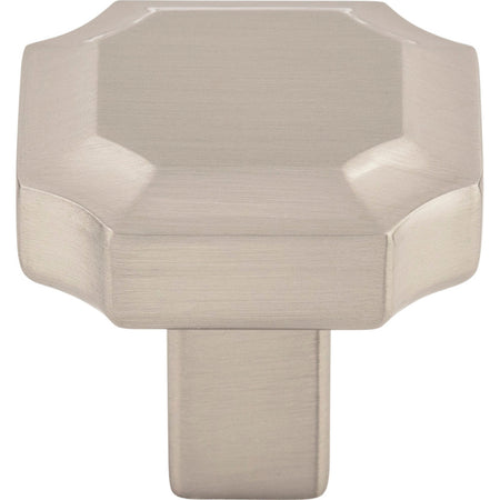 Top Knobs TK3020BSN: 1-1/4" Davenport Square Cabinet Knob - Brushed Satin Nickel