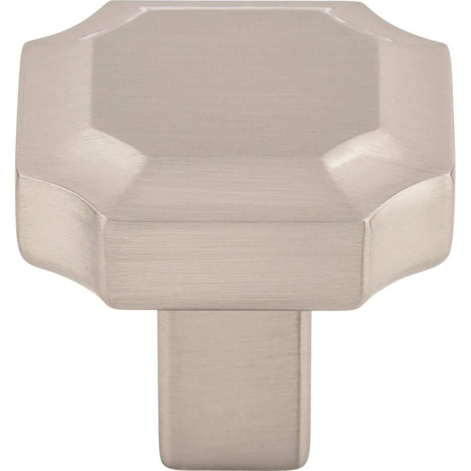 Top Knobs TK3020BSN: 1-1/4" Davenport Square Cabinet Knob - Brushed Satin Nickel