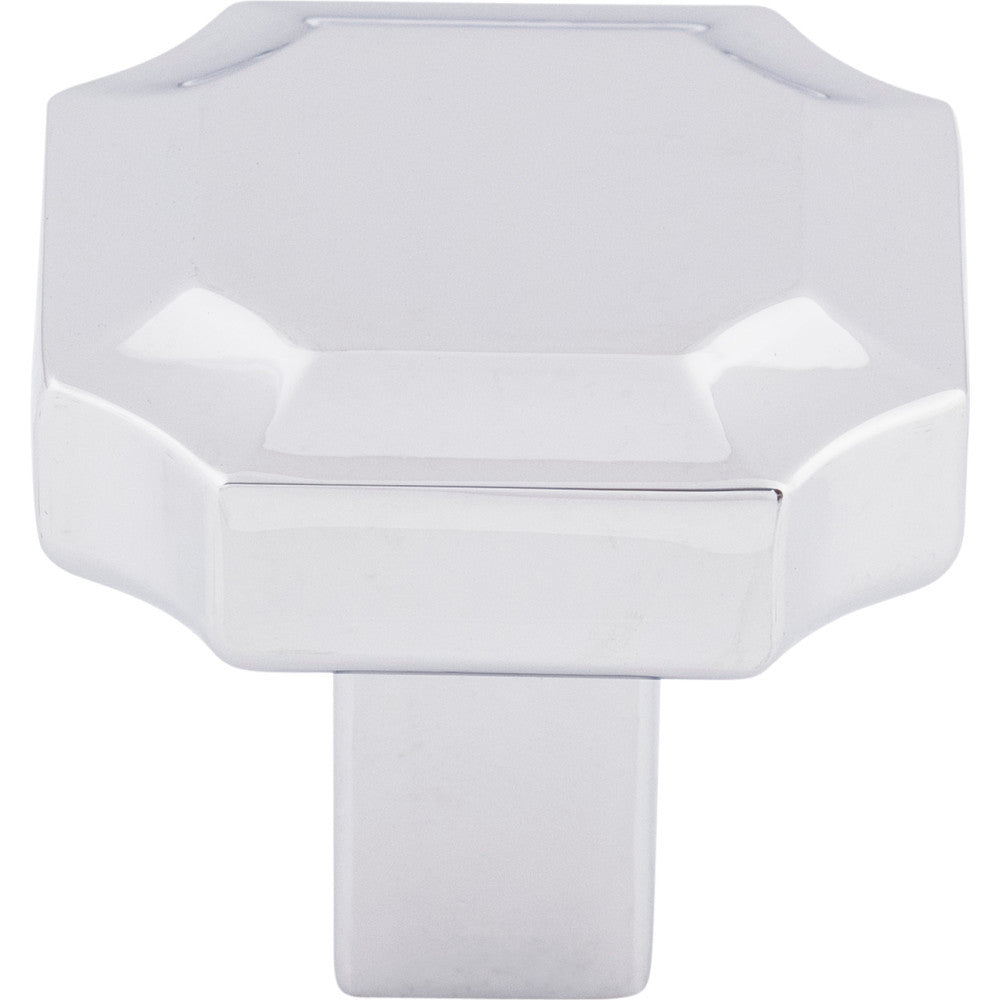 Top Knobs TK3020PC: 1-1/4" Davenport Square Cabinet Knob - Polished Chrome
