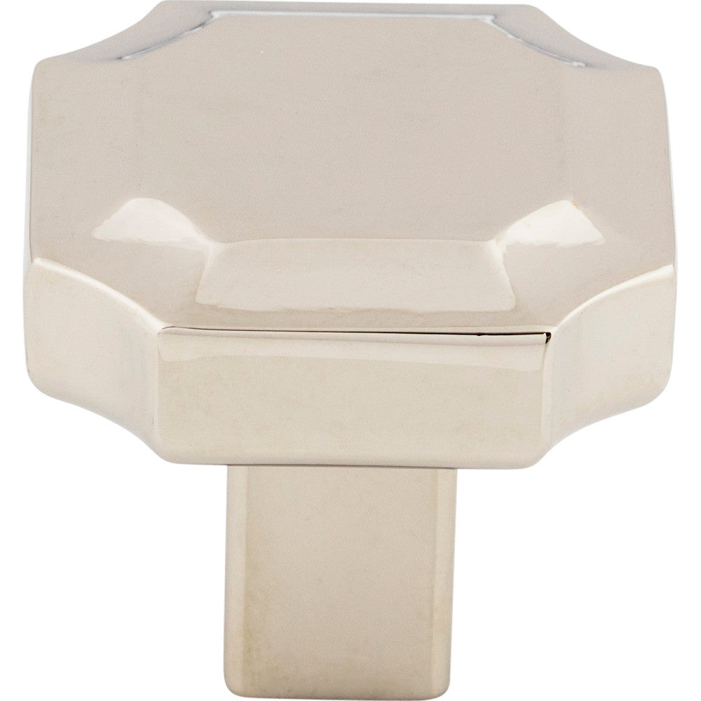 Top Knobs TK3020PN: 1-1/4" Davenport Square Cabinet Knob - Polished Nickel