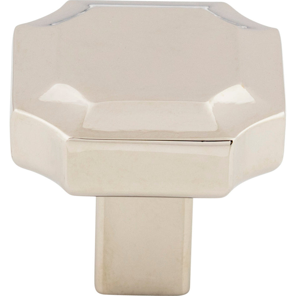 Top Knobs TK3020PN: 1-1/4" Davenport Square Cabinet Knob - Polished Nickel