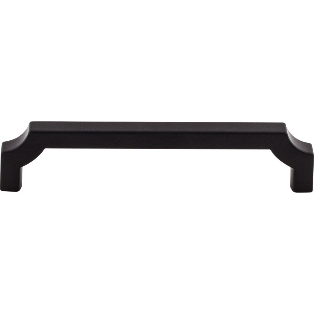 Top Knobs TK3022BLK: 5-1/16" cc Davenport Square Bar Cabinet Pull - Flat Black