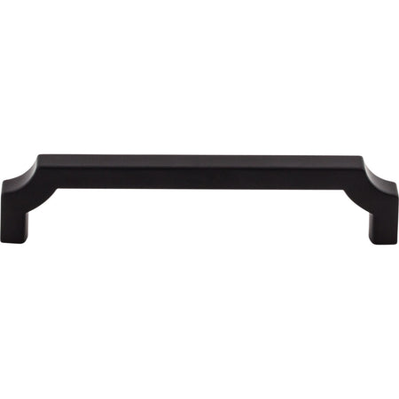 Top Knobs TK3022BLK: 5-1/16" cc Davenport Square Bar Cabinet Pull - Flat Black