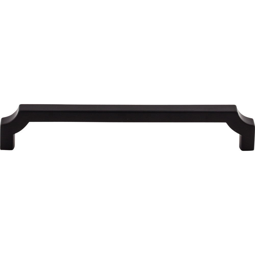 Top Knobs TK3023BLK: 6-5/16" cc Davenport Square Bar Cabinet Pull - Flat Black