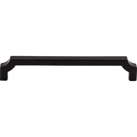 Top Knobs TK3023BLK: 6-5/16" cc Davenport Square Bar Cabinet Pull - Flat Black