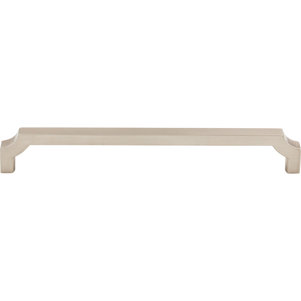Top Knobs TK3024BSN: 7-9/16" cc Davenport Square Bar Cabinet Pull - Brushed Satin Nickel