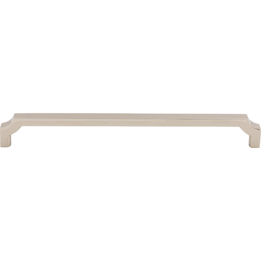 Top Knobs TK3025PN: 8-13/16" cc Davenport Square Bar Cabinet Pull - Polished Nickel