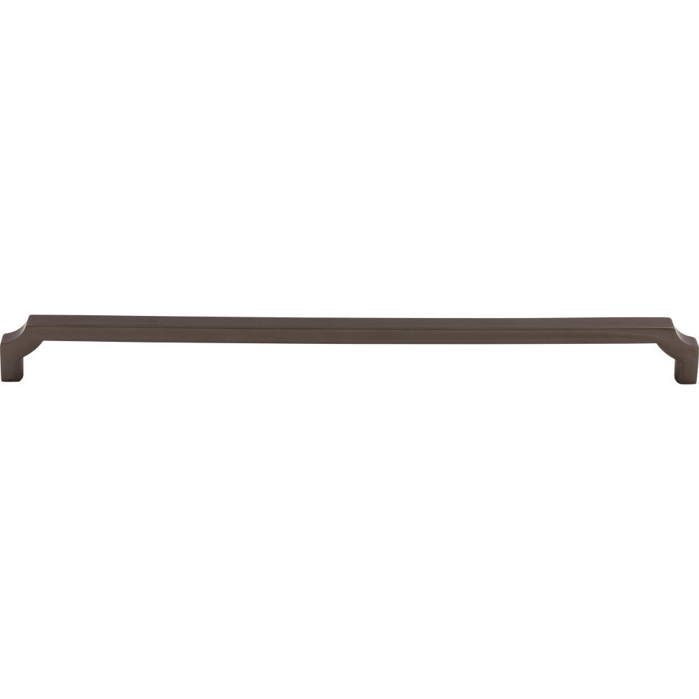 Top Knobs TK3026AG: 12" cc Davenport Square Bar Cabinet Pull - Ash Gray