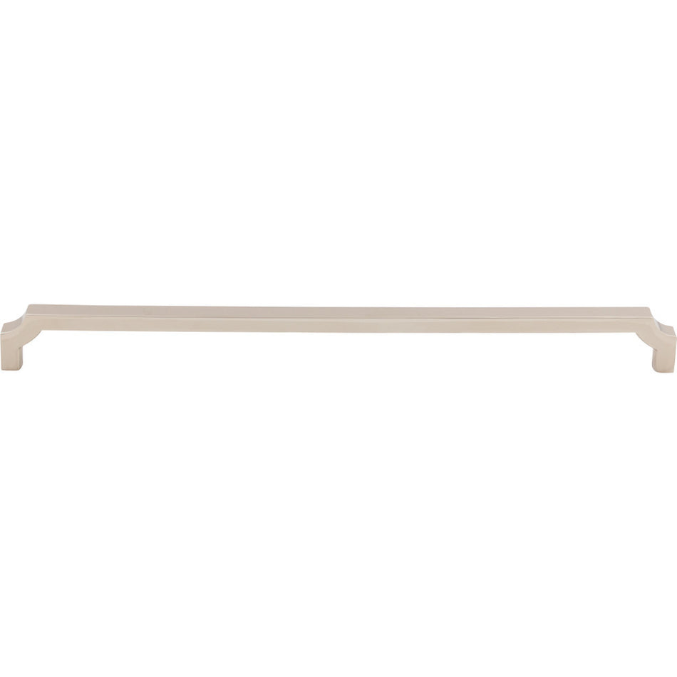 Top Knobs TK3026PN: 12" cc Davenport Square Bar Cabinet Pull - Polished Nickel