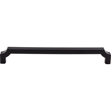 Top Knobs TK3027BLK: 12" cc Davenport Square Bar Cabinet Pull - Flat Black