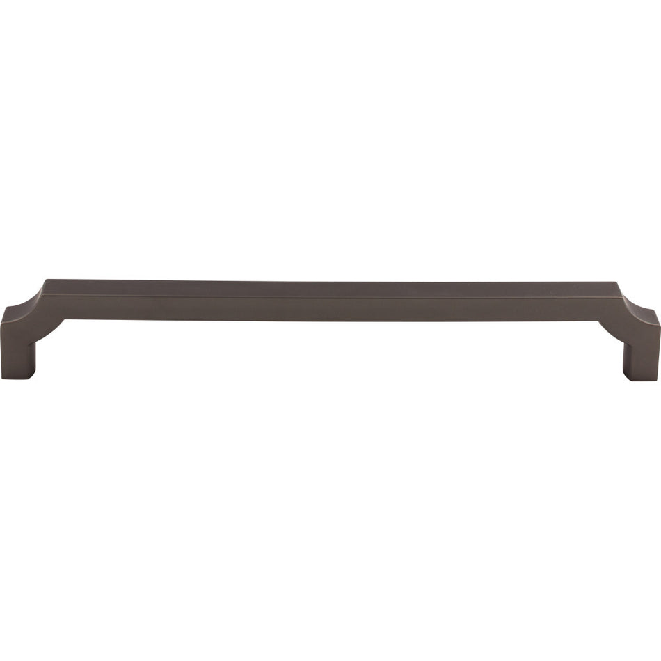 Top Knobs TK3028AG: 18" cc Davenport Square Bar Cabinet Pull - Ash Gray