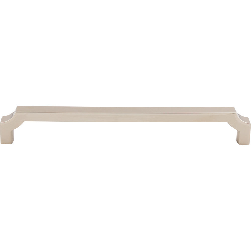 Top Knobs TK3028PN: 18" cc Davenport Square Bar Cabinet Pull - Polished Nickel