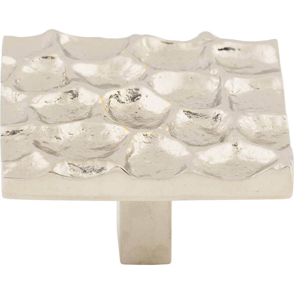 Top Knobs TK302PN: 1-15/16" Cobblestone Square Cabinet Knob - Polished Nickel