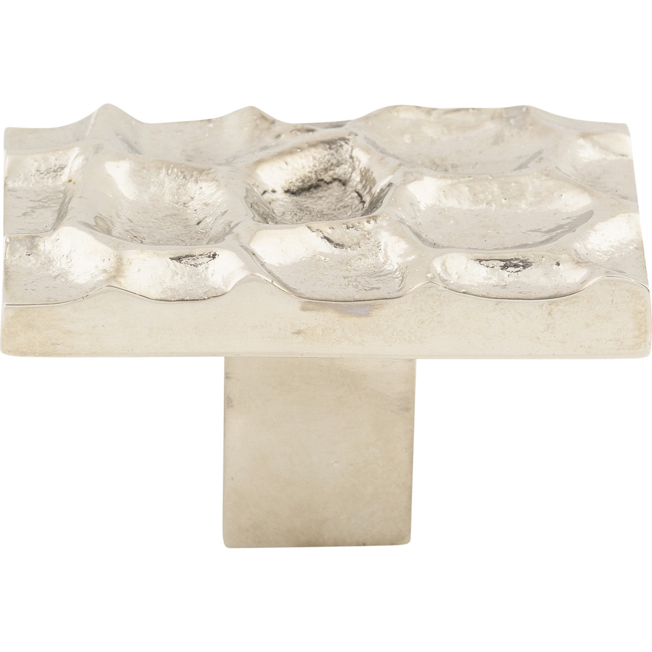Top Knobs TK303PN: 1-1/16" Cobblestone Rectangle Cabinet Knob - Polished Nickel