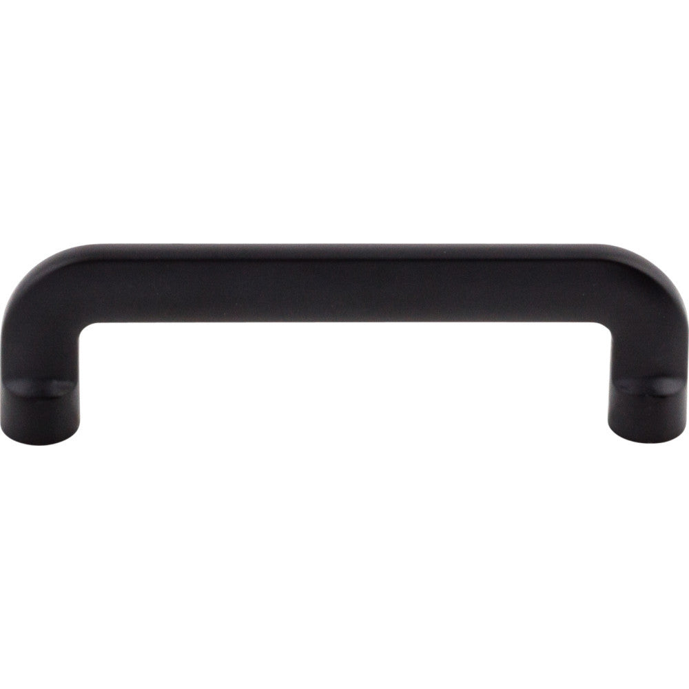 Top Knobs TK3041BLK: 3-3/4" cc Hartridge D-Handle Cabinet Pull - Flat Black