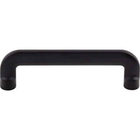 Top Knobs TK3041BLK: 3-3/4" cc Hartridge D-Handle Cabinet Pull - Flat Black