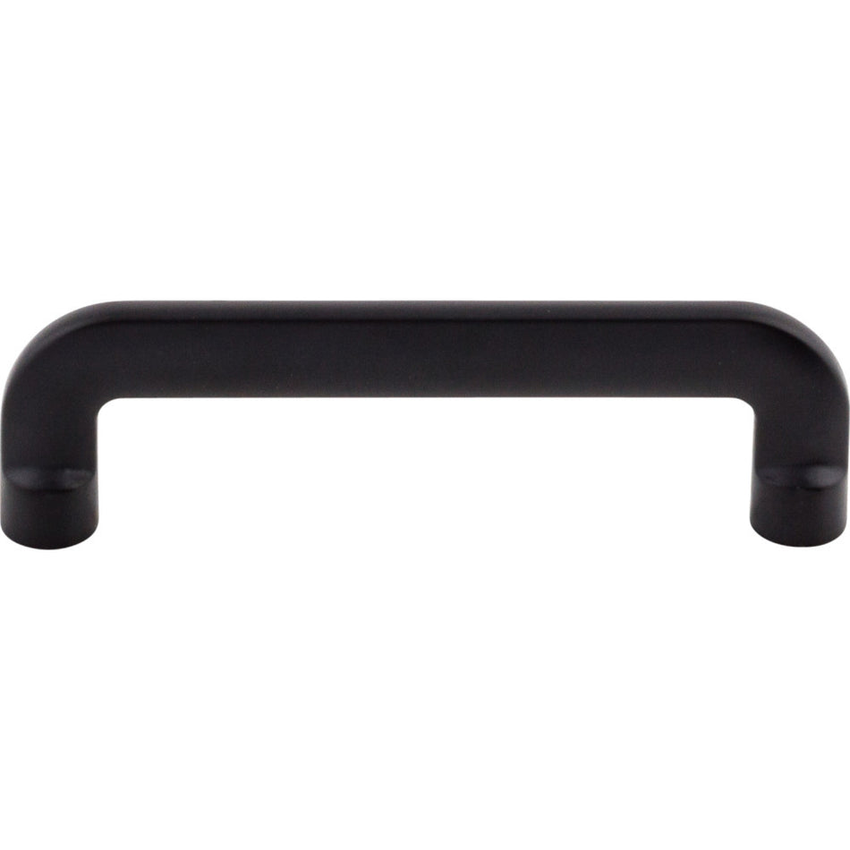 Top Knobs TK3041BLK: 3-3/4" cc Hartridge D-Handle Cabinet Pull - Flat Black