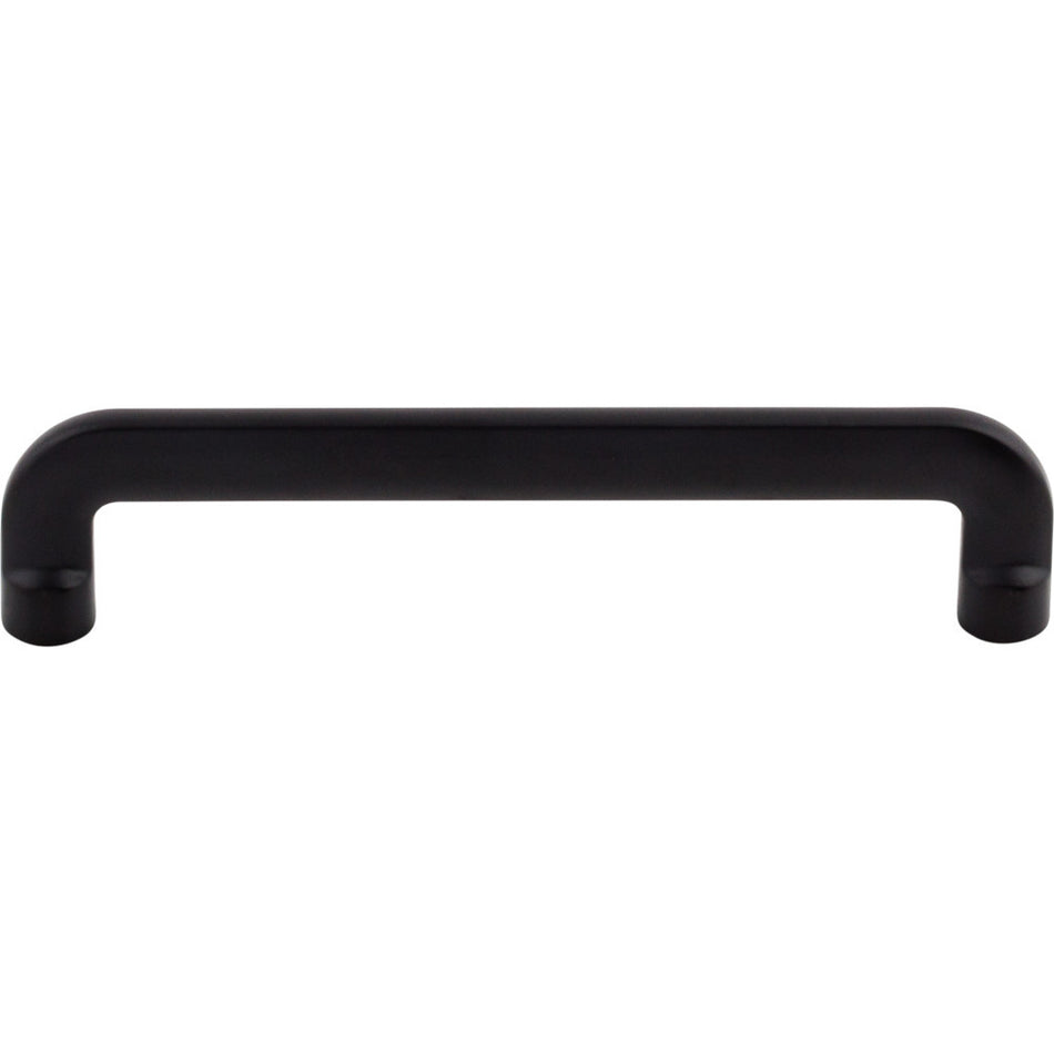 Top Knobs TK3042BLK: 5-1/16" cc Hartridge D-Handle Cabinet Pull - Flat Black