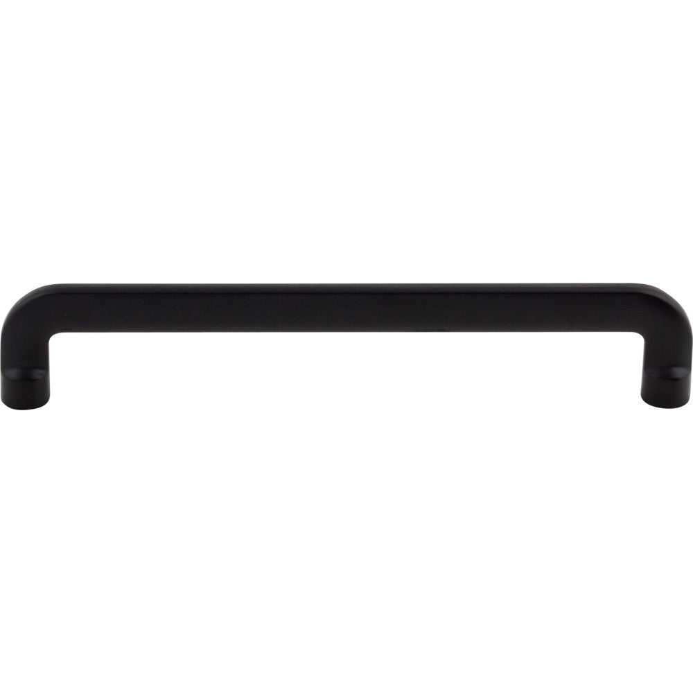 Top Knobs TK3043BLK: 6-5/16" cc Hartridge D-Handle Cabinet Pull - Flat Black