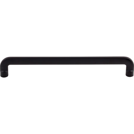Top Knobs TK3044BLK: 7-9/16" cc Hartridge D-Handle Cabinet Pull - Flat Black