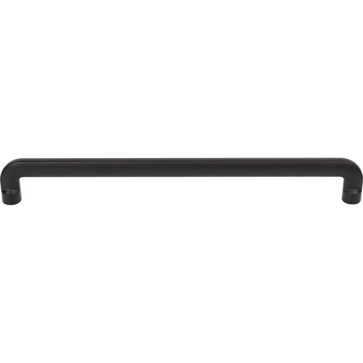 Top Knobs TK3045BLK: 8-13/16" cc Hartridge D-Handle Cabinet Pull - Flat Black