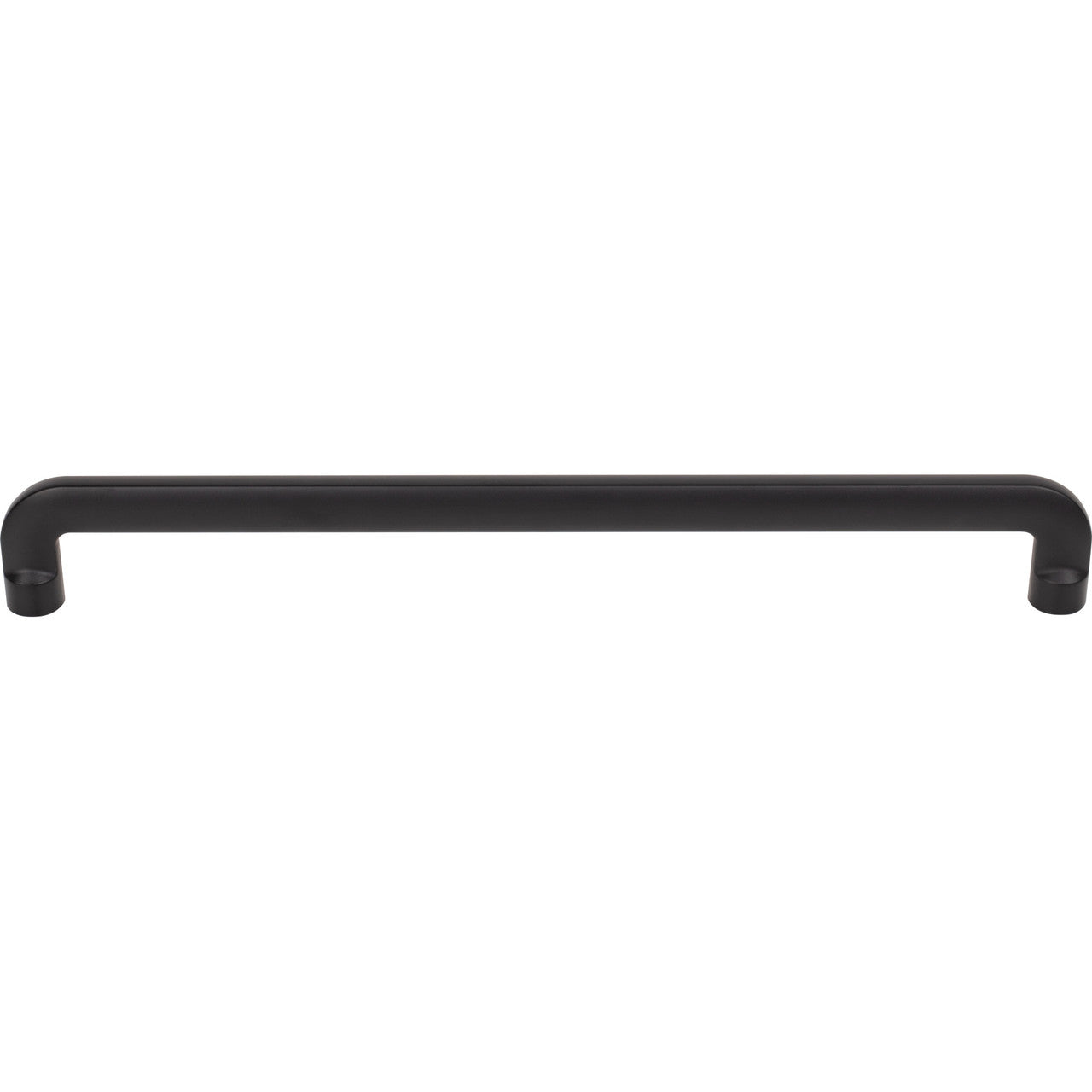 Top Knobs TK3045BLK: 8-13/16" cc Hartridge D-Handle Cabinet Pull - Flat Black