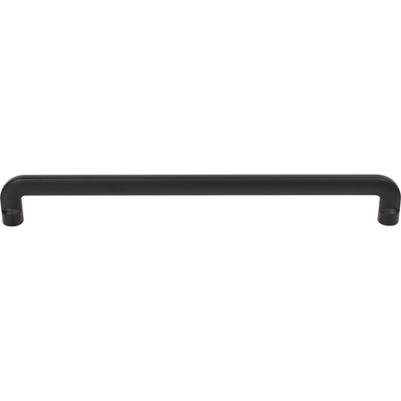 Top Knobs TK3045BLK: 8-13/16" cc Hartridge D-Handle Cabinet Pull - Flat Black
