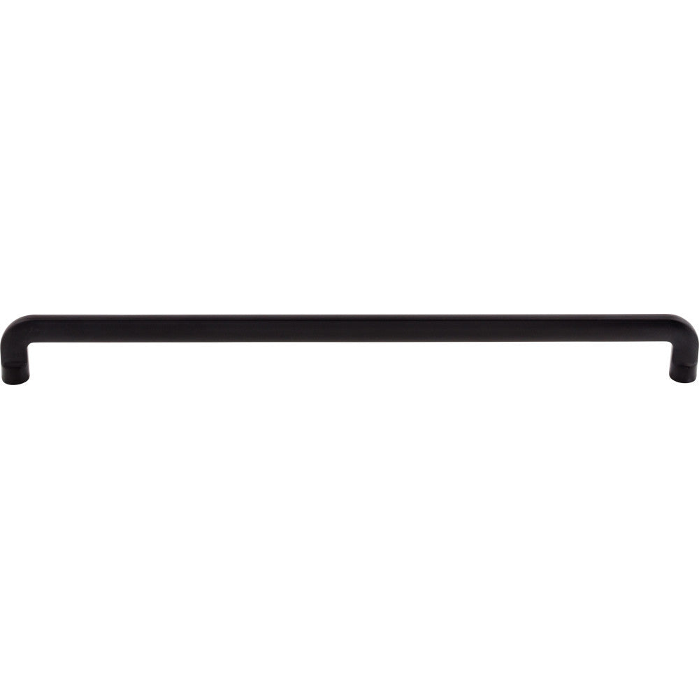 Top Knobs TK3046BLK: 12" cc Hartridge D-Handle Cabinet Pull - Flat Black