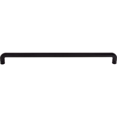 Top Knobs TK3046BLK: 12" cc Hartridge D-Handle Cabinet Pull - Flat Black