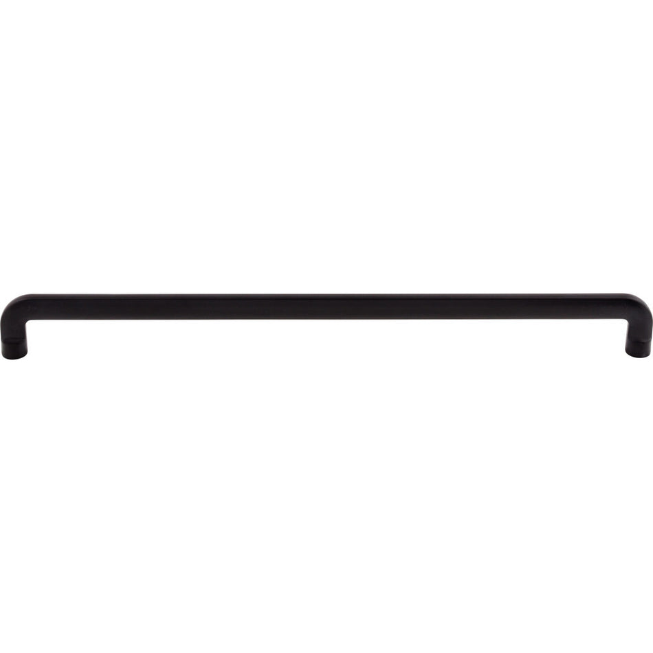 Top Knobs TK3046BLK: 12" cc Hartridge D-Handle Cabinet Pull - Flat Black