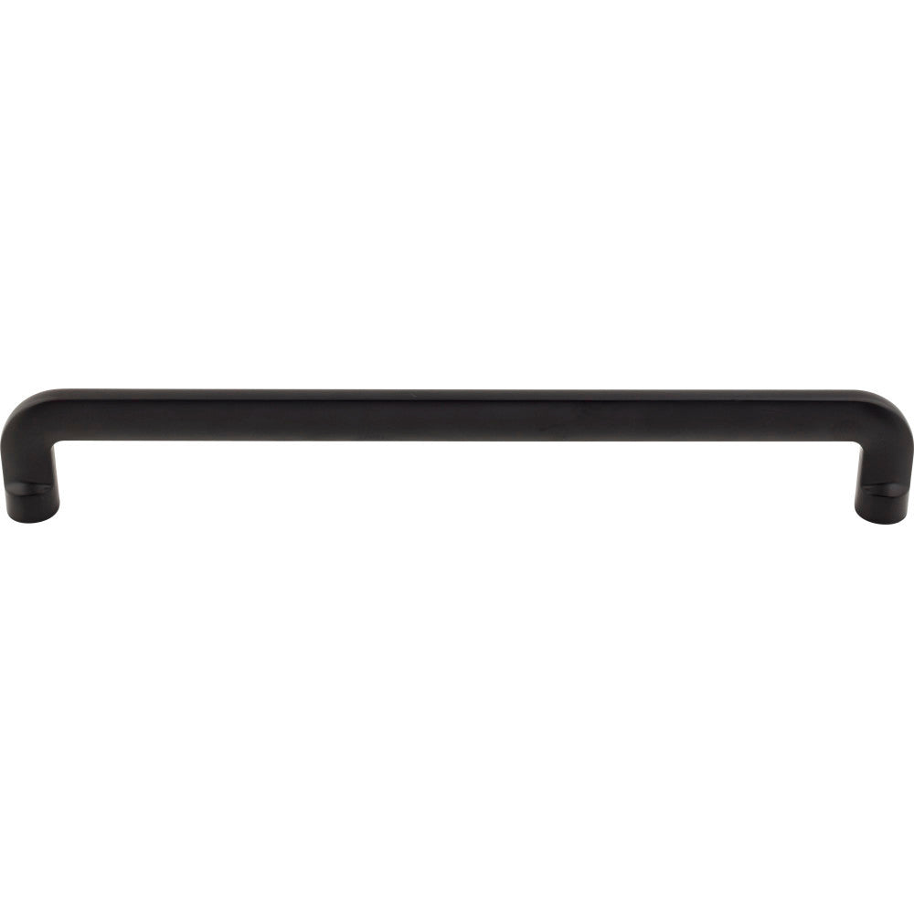 Top Knobs TK3047BLK: 12" cc Hartridge D-Handle Cabinet Pull - Flat Black