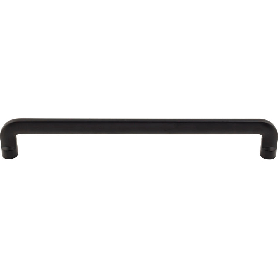 Top Knobs TK3047BLK: 12" cc Hartridge D-Handle Cabinet Pull - Flat Black