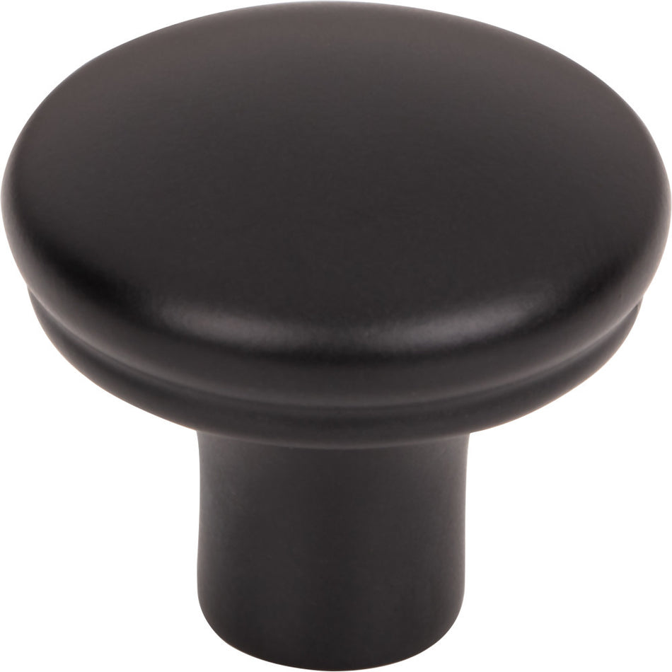 Top Knobs TK3050BLK: 1-1/4" Julian Round Cabinet Knob - Flat Black