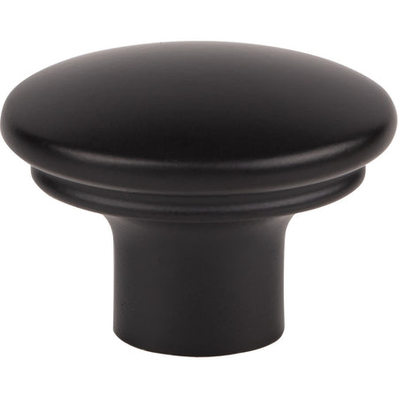 Top Knobs TK3051BLK: 1-3/8" Julian Round Cabinet Knob - Flat Black