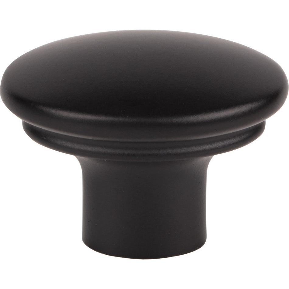 Top Knobs TK3051BLK: 1-3/8" Julian Round Cabinet Knob - Flat Black