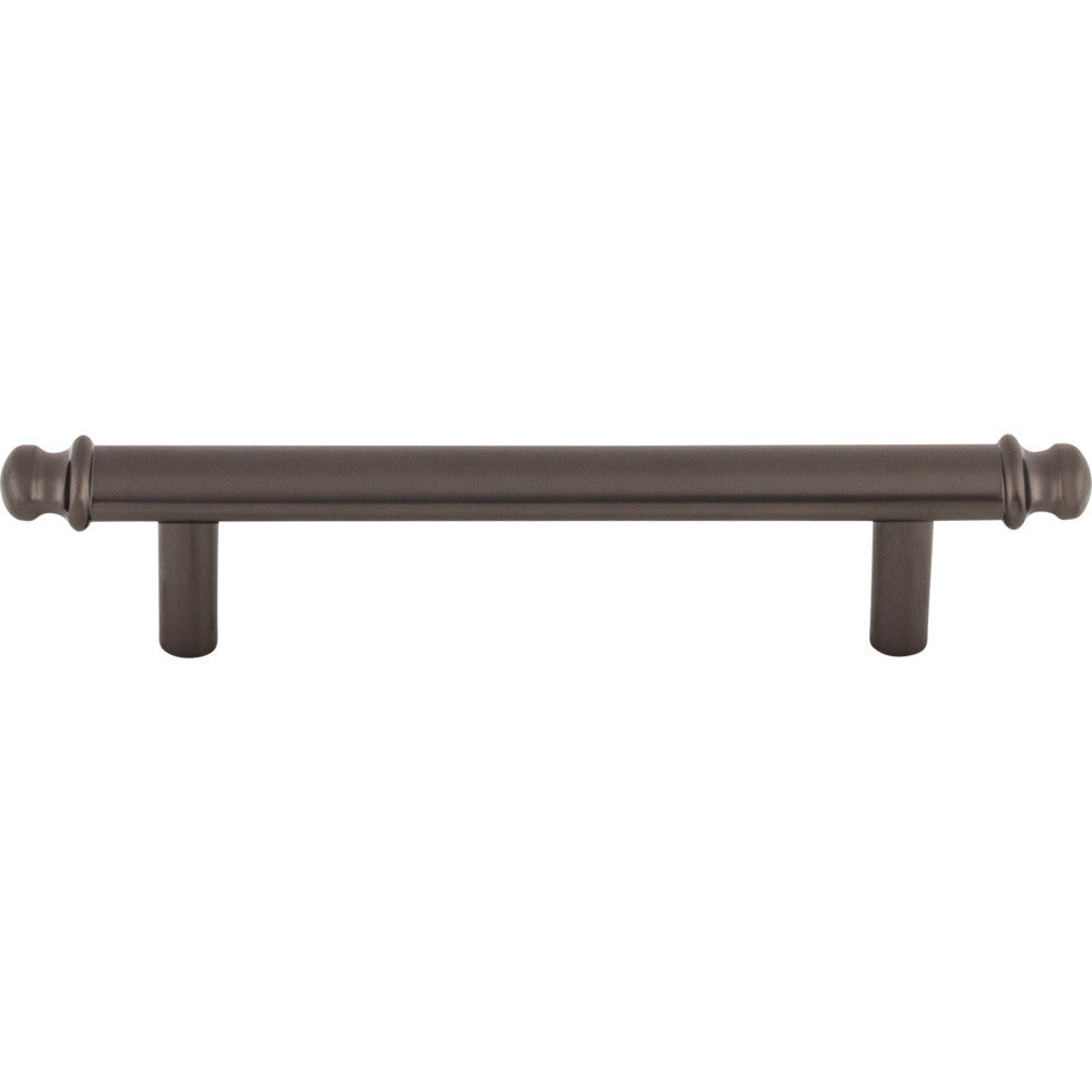 Top Knobs TK3052AG: 3-3/4" cc Julian Round Bar Cabinet Pull - Ash Gray