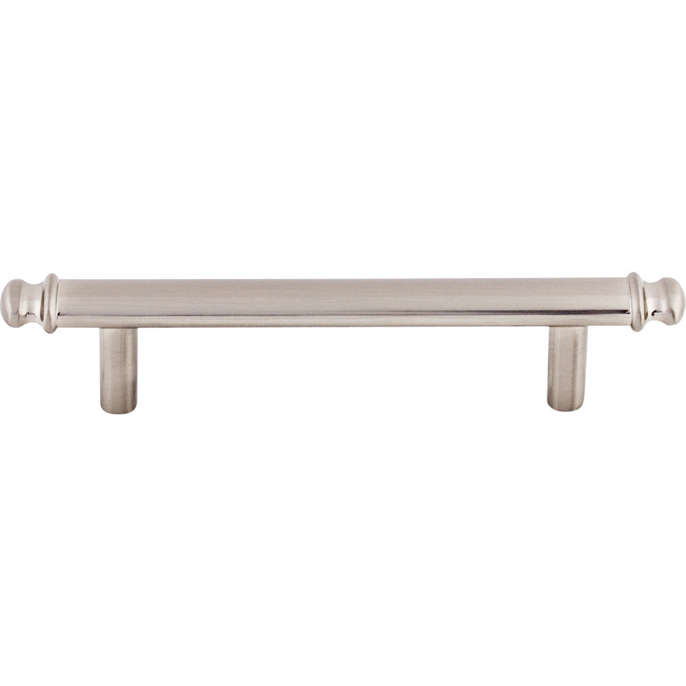 Top Knobs TK3052BSN: 3-3/4" cc Julian Round Bar Cabinet Pull - Brushed Satin Nickel
