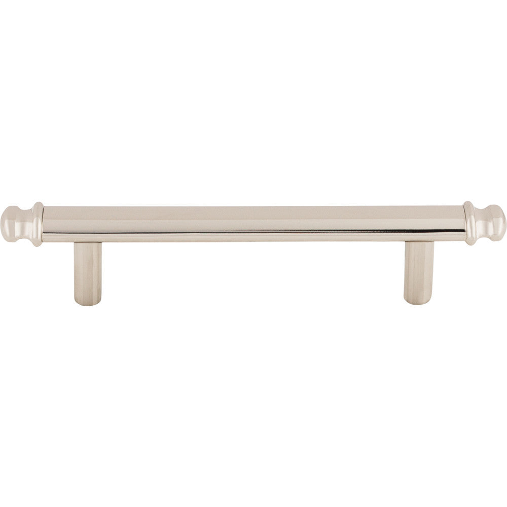 Top Knobs TK3052PN: 3-3/4" cc Julian Round Bar Cabinet Pull - Polished Nickel